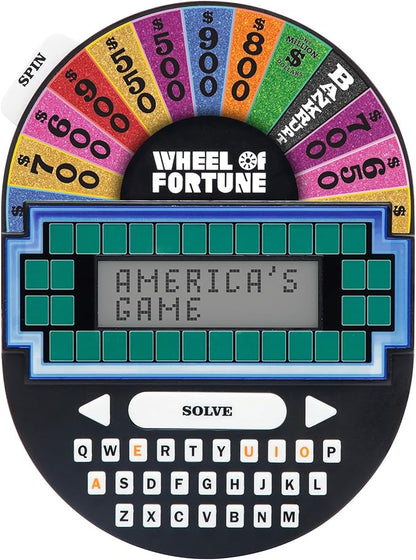Educational Insights Wheel of Fortune Game - Handheld Electronic Game, Puzzle Games for Kids and Adults, Wheel of Fortune Gifts for Ages 8+, Easter Basket Stuffers