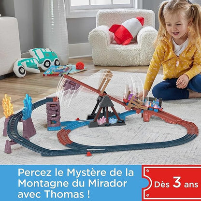 Thomas & Friends Motorized Toy Train Set Crystal Caves Adventure with Thomas, Tipping Bridge & 8 Ft of Track for Preschool Kids Ages 3+ Years