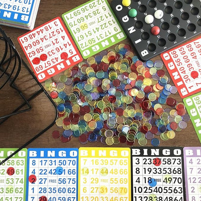 Yuanhe 500 Pieces 3/4 Inch Transparent Counting Chips for Bingo Game, Party, Classroom, Game Night - Mixed Color