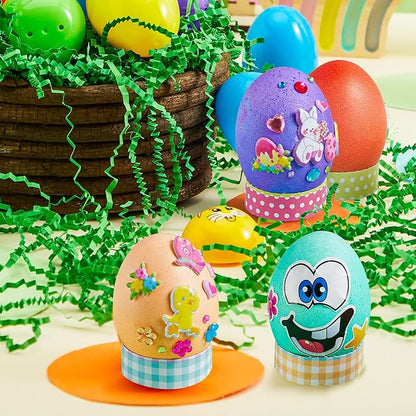 Klever 41 Pcs Easter Egg Decorating DIY Kit with Dye Tablets and Easter Stickers, Coloring Dyeing Set for Kids Theme Party, Egg Hunt Creativity Activity