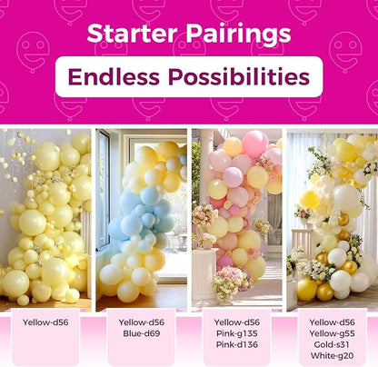 Bezente Pastel Yellow Latex Party Balloons - 150 Pack 5 Inch Matte Small Light Yellow Helium Balloons for Birthday Bridal Shower Wedding Sunflower Party Decorations