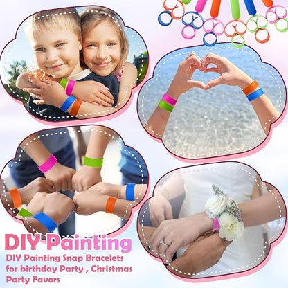 60 Pcs Silicone Slap Bracelets Bulk for Party Favors Rainbow Colored Snap Bracelets Wristbands for Adults Wedding Birthday School Classroom Holiday Party Supplies