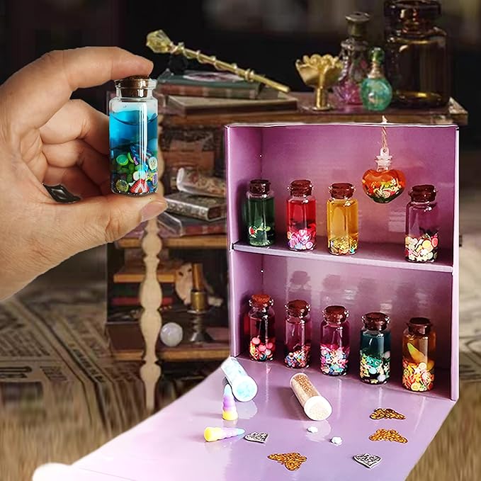 Fairy Mixies Potions Set with Magic for Kids, DIY 19 Bottles Mixies Potions for Christmas, Creativity‌ Art Craft Toy for Girls, Fun Birthday Gift Toys for Girl 6 7 8 9 10