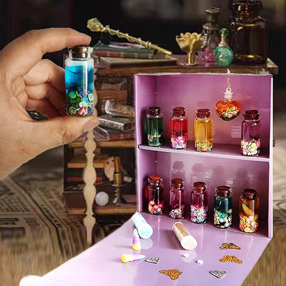 Fairy Mixies Potions Set with Magic for Kids, DIY 19 Bottles Mixies Potions for Christmas, Creativity‌ Art Craft Toy for Girls, Fun Birthday Gift Toys for Girl 6 7 8 9 10