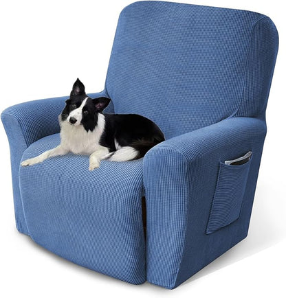 Recliner Chair Cover Lazy Boy Recliner Covers Recliner Covers for Recliner Chair 1 Piece Furniture Protector Prevent wear and pet Hair（Recliner,Light Blue）