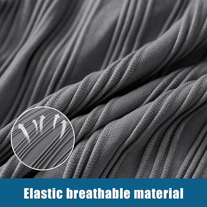 Recliner Cover Stretch Soft Couch Cover for Dogs, Sofa Slipcover for Recliner Couch Leakproof Furniture Protector for Kids, Pets (Dark Grey)