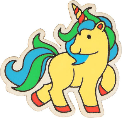 Set of 24 Valentines Cards for Kids Classroom - Valentine's Day Unicorn &Dragon Wood Painting Kits for Kids School -Each Valentines Gift Has Complete Craft Kit & Card for Boys Girls Classroom Exchange