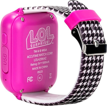 LOL Surprise Kids Smart Watch with Camera, Games, Voice Recorder, Step Counter, 10 Unique Watch Faces, Alarm, Timer, and Calculator - Fun Tech Toy for Kids