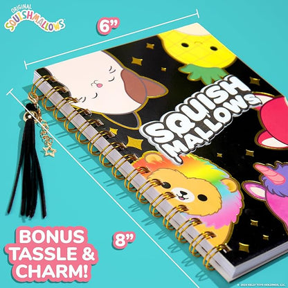 Original Squishmallows DIY Journaling Kit, Includes Craft Supplies Like Cute Stickers for Journaling, Sketch Pad, Cam The Cat Charm, Keychain, Fun Scrapbook Kit, Girl Gifts, Art Set