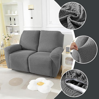 NORTHERN BROTHERS Loveseat Recliner Cover, Reclining Loveseat Covers, Love Seat Recliner Cover, Recliner Sofa Covers 2 Seater, Light Gray