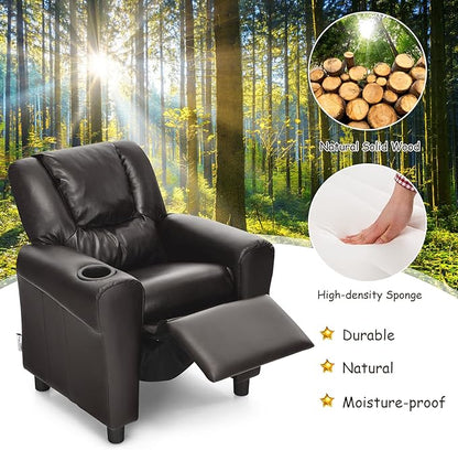 Charles Kids Recliner Chair, Coffee