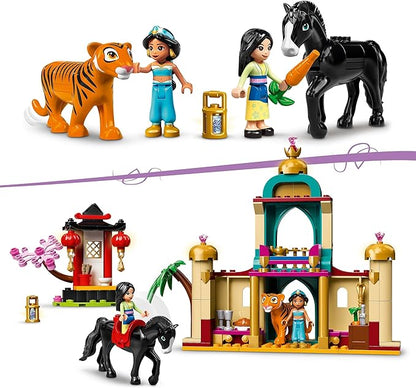 LEGO® Disney Jasmine and Mulan’s Adventure 43208 Building Kit; A Fun Princess Construction Toy for Kids Aged 5+