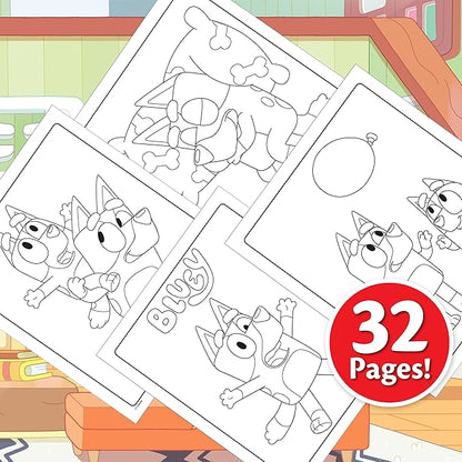 Crayola Bluey Color & Sticker Activity, Bluey Coloring Book, 32 Coloring Pages, Gift for Kids, Ages 3, 4, 5, 6