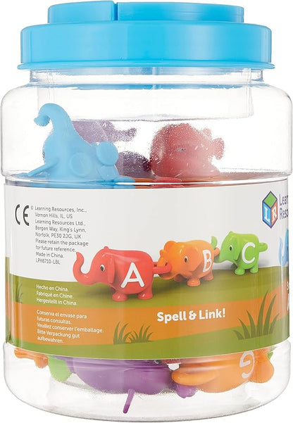 Learning Resources Snap-n-Learn ABC Elephants, Educational Toys, Alphabet Elephant Toy, Fine Motor Toys, Counting and Sorting Toys, Ages 2+