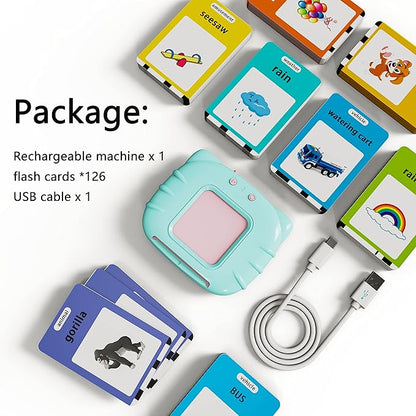 Lapare Audible Educational Toy with Music for Toddlers Age 1 2 3 4 5, 252 Sight Words Flash Cards Kindergarten Toy for Kids to Learn Alphabet Number Color Shapes and More