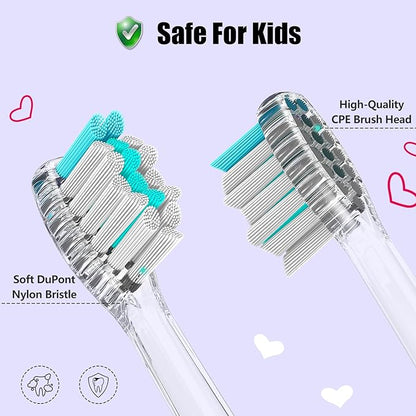 Kids Electric Toothbrush Toddler Toothbrush Age 2-4-8-12 Electric Toothbrush Kids with Timer Rainbow LED Light Up Vibrating Toothbrush Battery Operated Childrens Sonic Tooth Brush (Green Giraffe)