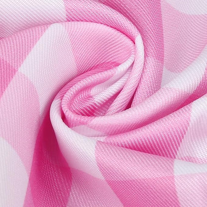 Girls Pink Costume Dress Movie Heroine Cosplay Outfit Gingham Dress for Kids Party Birthday Dress Up