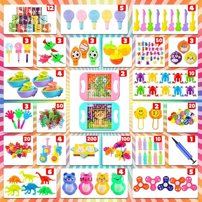 1120+PCS Party Favors for Kids,Fidget Toys Packs, Assorted Small Toys for Pinata Fillers Carnival Prizes,Goodie Bags Stuffers School Classroom Prizes Toys Bulk,Treasure Box Birthday Gifts