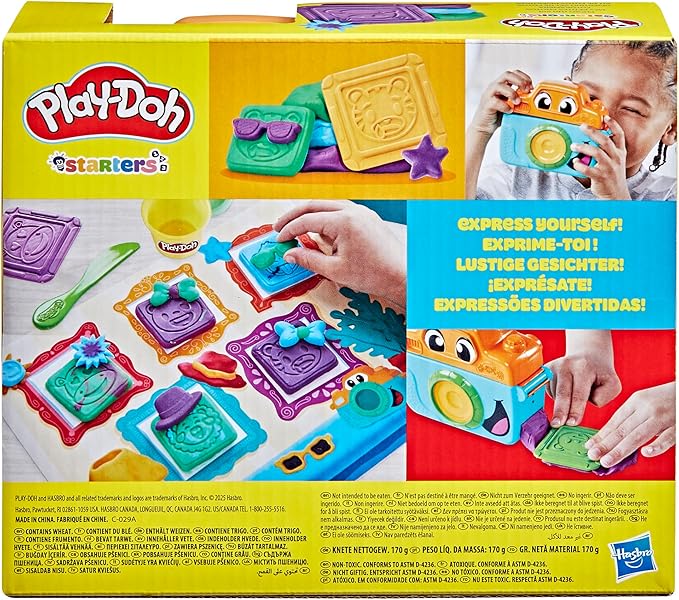 Play-Doh Photo Fun Starter Set, Kids Camera Toy for Pretend Play, Arts & Crafts for Girls & Boys 2+ with 7 Accessories & Playmat