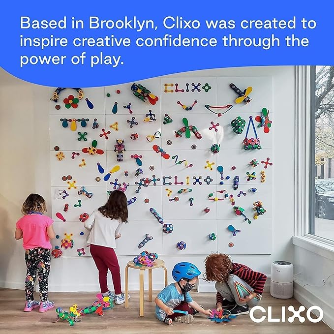 Clixo Mega Pack – 150-Piece Flexible Magnetic Building Toy for Creative Family Play | STEAM Learning, Open-Ended Play. Perfect for Collaborative Fun, Travel, and Educational Bonding. Ages 4+