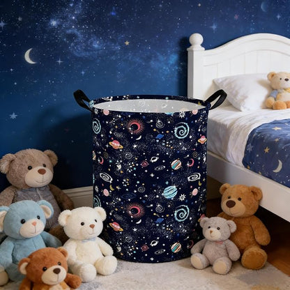 Moon Laundry hamper,Kids Laundry Basket,Baby Nursery Hamper,Waterproof foldable laundry basket for boys and girls,toy storage box,Kid Room Decor(Moon)