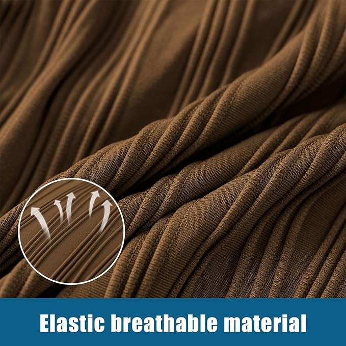 Recliner Cover Stretch Soft Couch Cover for Dogs, Sofa Slipcover for Recliner Couch Leakproof Furniture Protector for Kids, Pets (Khaki)