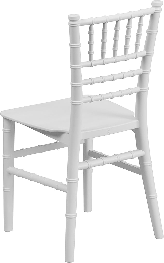 Flash Furniture Hercules Series Children's Resin Event Chair, Commercial/Residential All Occasion Chair, 330 lb. Static Weight Capacity, White