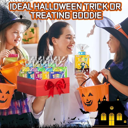 Halloween Scratch Art Party Favors: 16 Pack Rainbow Scratch Notebook Paper Party Favors for Kids Halloween Goodie Bags Stuffers Girls Boys Art Craft Birthday Gifts for Students Classroom Crafts