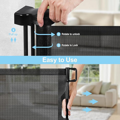 168 Inch Retractable Dog Gates for The House Extra Wide Baby Gates Extra Wide Dog Gate for The House Extra Long Baby Gates Indoor Extra Long Pet Gate Extra Wide Outdoor Gate Extra Wide Indoor Gate