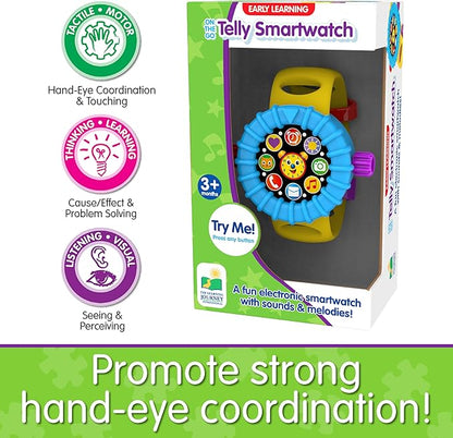 The Learning Journey: Early Learning - On The Go Telly Smartwatch – Baby and Toddler Pretend Play Kids Watches - Toys & Gifts for Boys & Girls Ages 3 Months and Up – Award Winning Toy