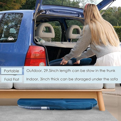 Nnewvante Floor Folding Chair Armrest, 42 Position Back Support Adjustable Floor Seat Washable Stackable Cushion for Class Meditation Playing Adults Kids,Ctystal Velvet Navy Blue