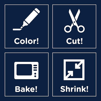 Just Play Shrinky Dinks Ruff n’ Ready Creative Pack, 10 Frosted White Sheets, Kids Arts and Crafts Activity Set, Kids Toys for Ages 6 Up