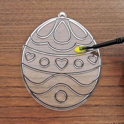 24 Sets Easter Egg Suncatcher Ornaments Decoration DIY Window Paint Art Stickers Craft Kit 8 Designs Easter Egg Suncatchers for Kids Classroom Easter Spring Activity Art Projects Basket Party Favors