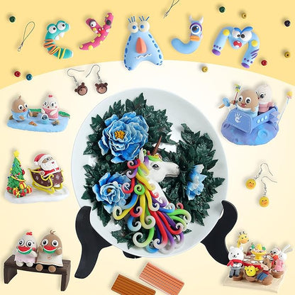 Polymer Clay Set, 72 Color Oven Bake Modeling Clay Set with Sculpting Tools and Accessories, Modeling Clay for Kids,Ideal DIY Clay Art Set for Kids Beginners Artists
