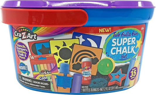 Cra-Z-Art Tub Fulla Fun Super Sidewalk Chalk Bucket