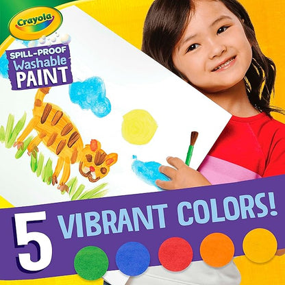 Crayola Spill Proof Paint Set (25ct), Washable Paint for Kids, Kids Craft Supplies, Holiday Gift for Toddlers & Kids, Nontoxic, 3+