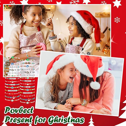 60 pcs Colorful Kids Friendship Bracelet Sets, Stackable Elastic Cute Beaded Bracelets Princess Pretend Play Bracelet Preppy Bracelets Bulk Set for Women Gift