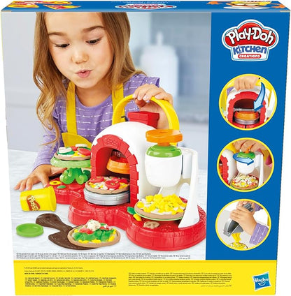 Play-Doh Kitchen Creations Stamp 'n Top Pizza Oven Toy, 5 Modeling Compound Colors, Back to School Classroom Supplies, Play Food & Cooking Toys for Kids, Preschool Toys, Ages 3+
