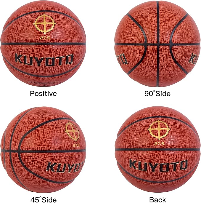 KUYOTQ Kids Toddler Youth Adult Size 3/4/5/6/7 Basketball 22/25.5/27.5/28.5/29.5" Thickened Rubber or Faux Leather Indoor Outdoor Basketball for Boys Girls Womens Mens Basket Ball Gifts