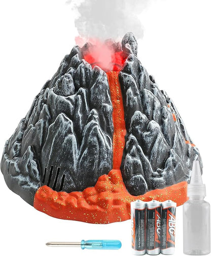 DINOBROS Volcano Toy for Kids 3-5, Mist-spouting Volcano Model with Dinosaur Sounds, Simulated Volcano Gifts for Boys and Girls