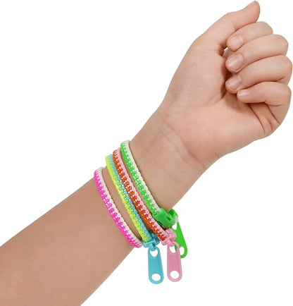 150-Pack Zipper Friendship Bracelets,7.5 Inches Fidget Friendship Bracelets for Goodie Bag Fillers