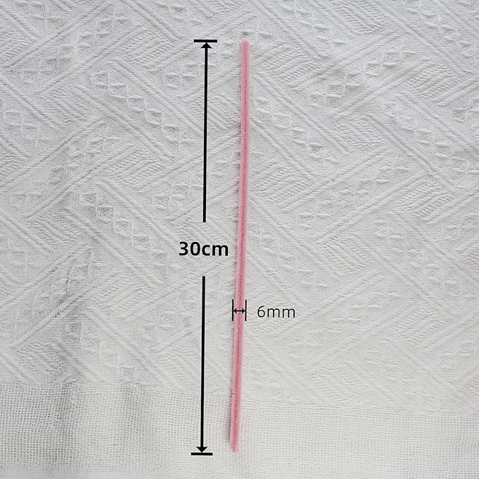Qirimoi Pink Pipe Cleaners Craft Pipe Cleaners Bulk Pipecleaners Crafts Supplies，200Pcs Pink