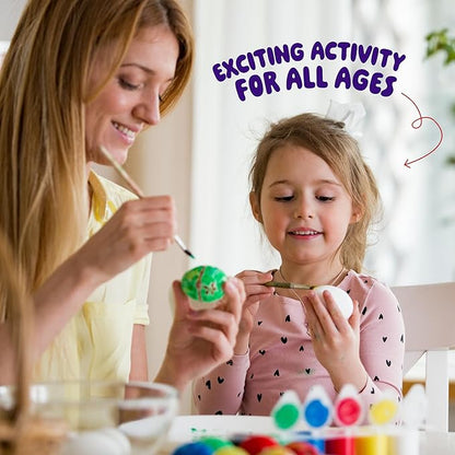 Dan&Darci Easter Egg Squishy Painting Kit - Arts & Crafts for Girls and Boys - Kids Art Activities - Craft Gift for Kid Ages 6 7 8 9 10 Year Old Girl Gifts - Decorate 6 Slow Rising Squishies