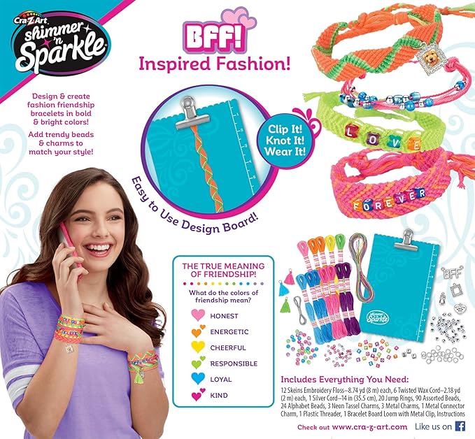 Cra-Z-Art Shimmer 'N Sparkle Best Friends DIY Bracelet Kit