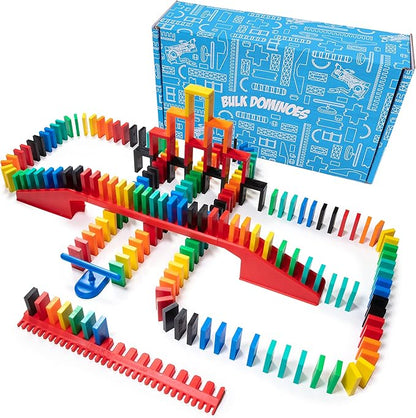 Bulk Dominoes Pro-Domino Kit | Dominoes Set, STEM STEAM Small Toys, Family Games for Kids, Toys, Building, Toppling, Chain Reaction Sets (Starter)