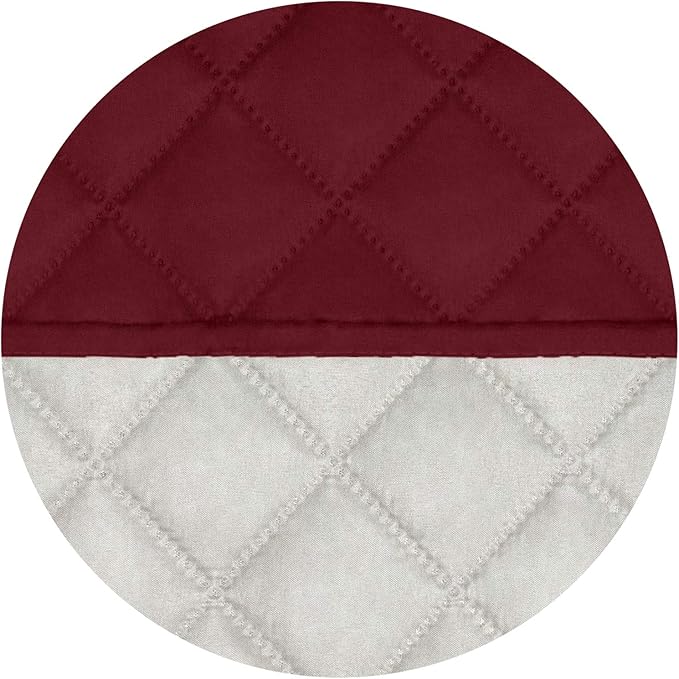 PureFit Reversible Quilted Sofa Cover, Water Resistant Slipcover Furniture Protector, Washable Couch Cover with Non Slip and Elastic Straps for Kids, Dogs, Pets (Oversized Recliner, Red/Ivory)