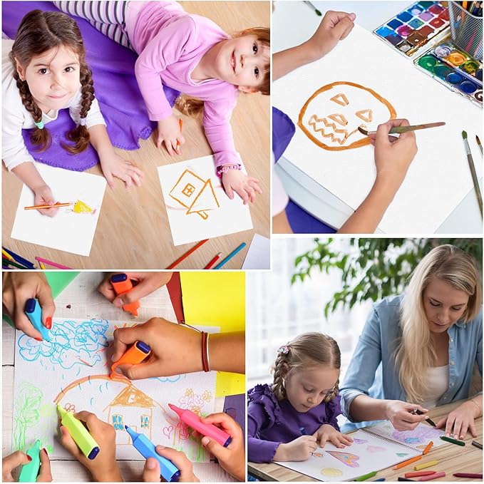 150PCS 8.5x11 Watercolor Paper Bulk, 140lb/300g Cold Press Thick Water Color Paper Pad for Child Adult, White Art Paper for Drawing Painting Markers Gouache, Textured Cotton Paper Sheets