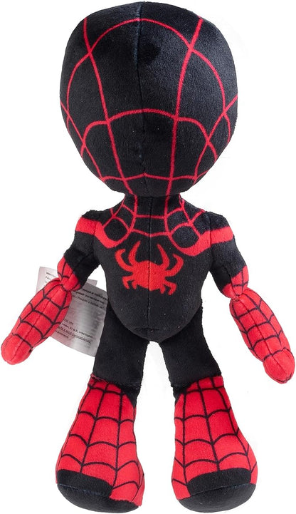 Marvel Spidey and His Amazing Friends 8" Miles Morales/Spin Plush - Spider-Man Stuffed Animal Toy Figure - Officially Licensed - Spider-Verse Valentine's Day Gift for Kids, Boys, Girls - 8 Inches