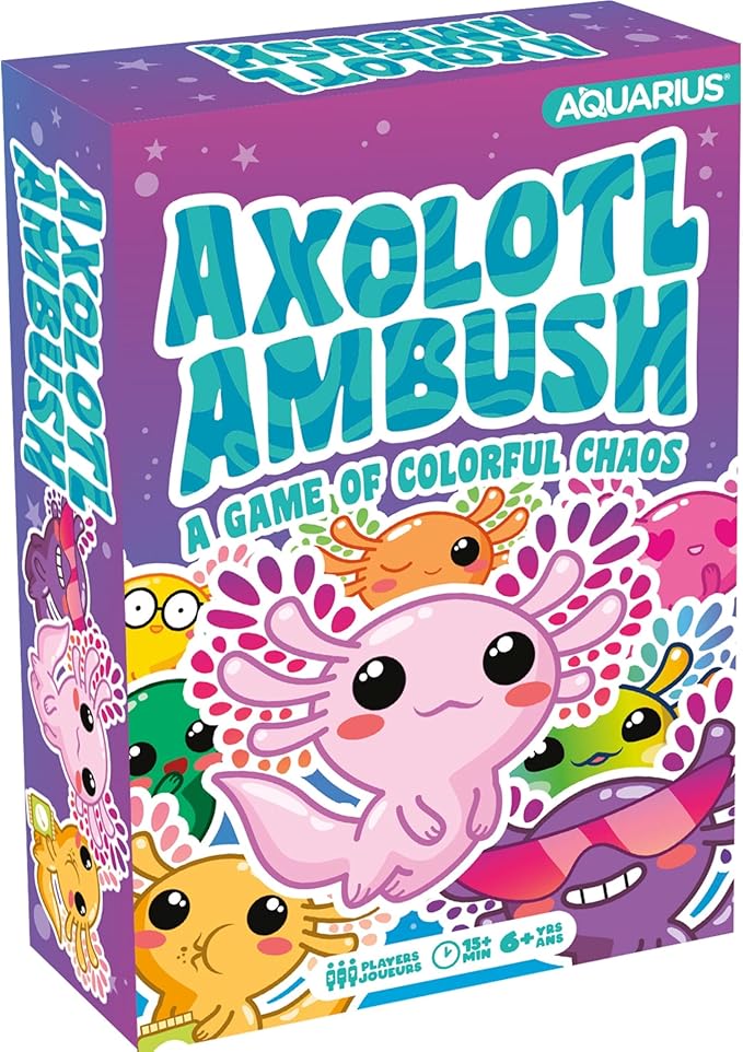 AQUARIUS Axolotl Ambush Card Game - Great Family Fun - Ages 6+ - Officially Licensed for Fun - Axolotl Card Game - Merchandise & Collectibles