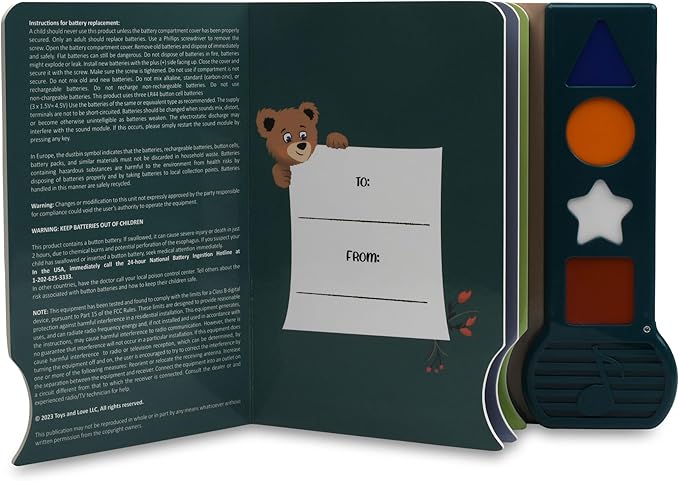 Interactive Sound Book for Toddlers with Nursery Rhyme Songs, Musical Toy, Hush Little Baby, You are My Sunshine, Check Out The Video to Hear The Singer's Voice